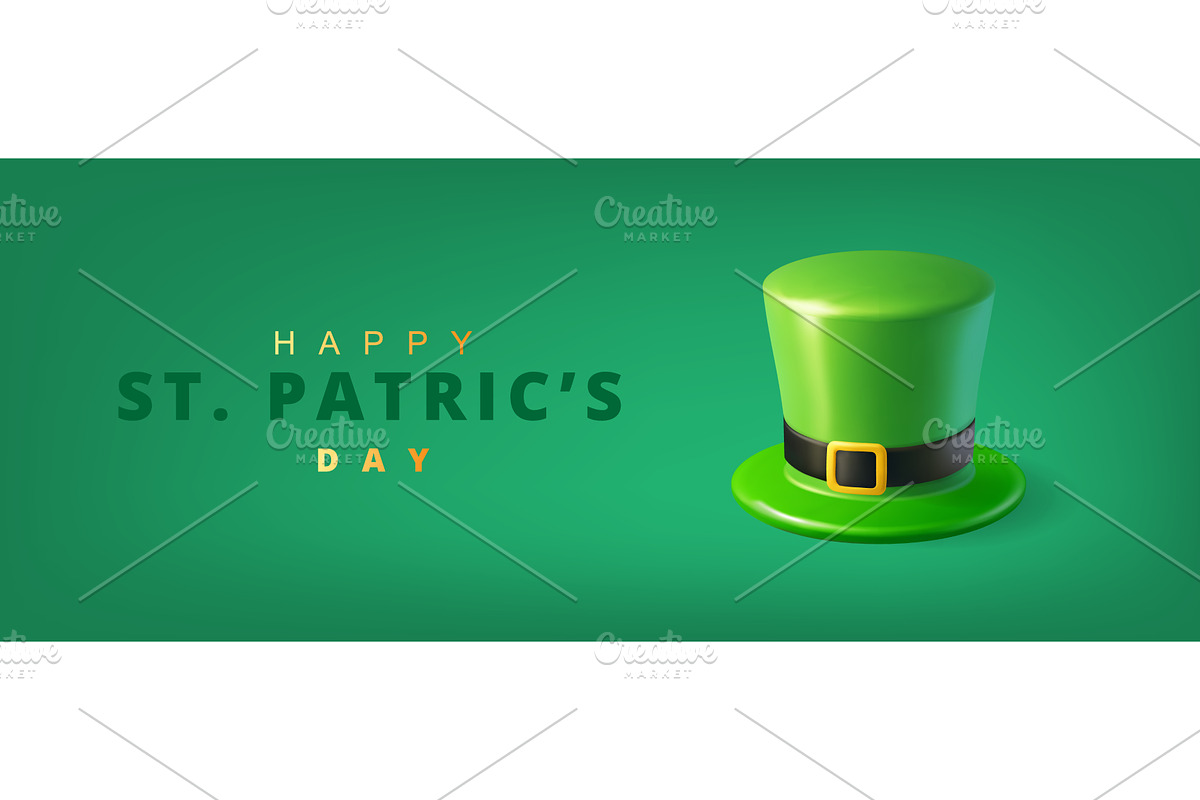 Happy St. Patricks Day greeting with, an Illustration by GraphiShop