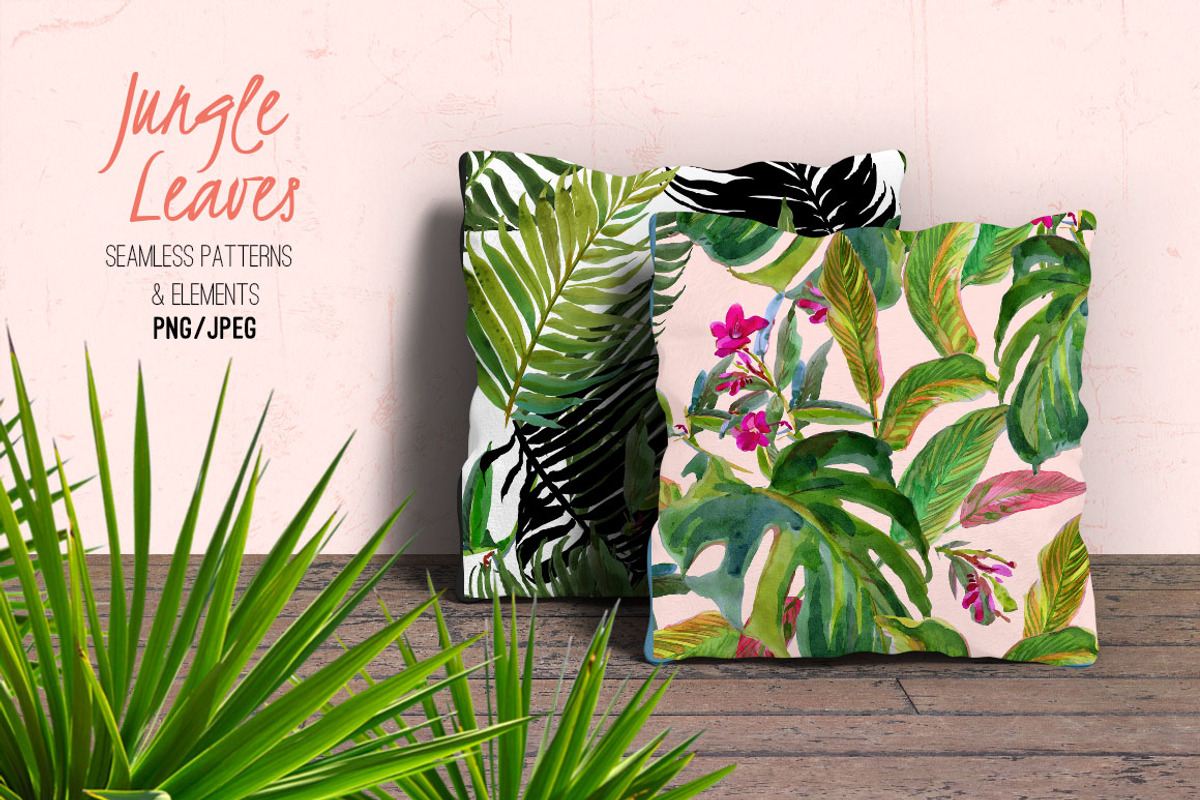 Jungle Leaves. Watercolor Set, a Pattern Graphic by Irina Dolgikh (Photo 7 of 8)