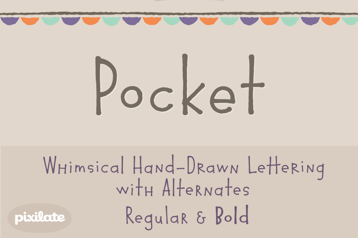 Pocket Px- Comic handdrawn font