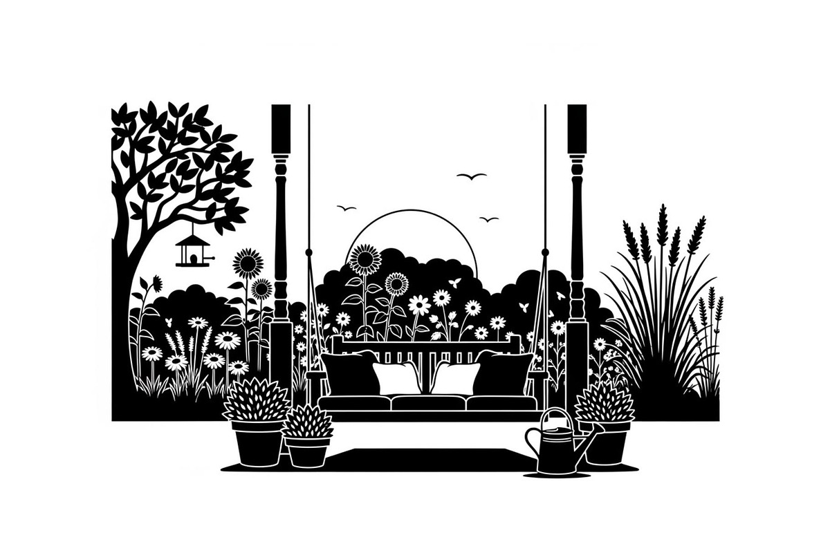 50 Garden Frame Silhouette Bundle, an Illustration by musafir_fashion (Photo 46 of 51)