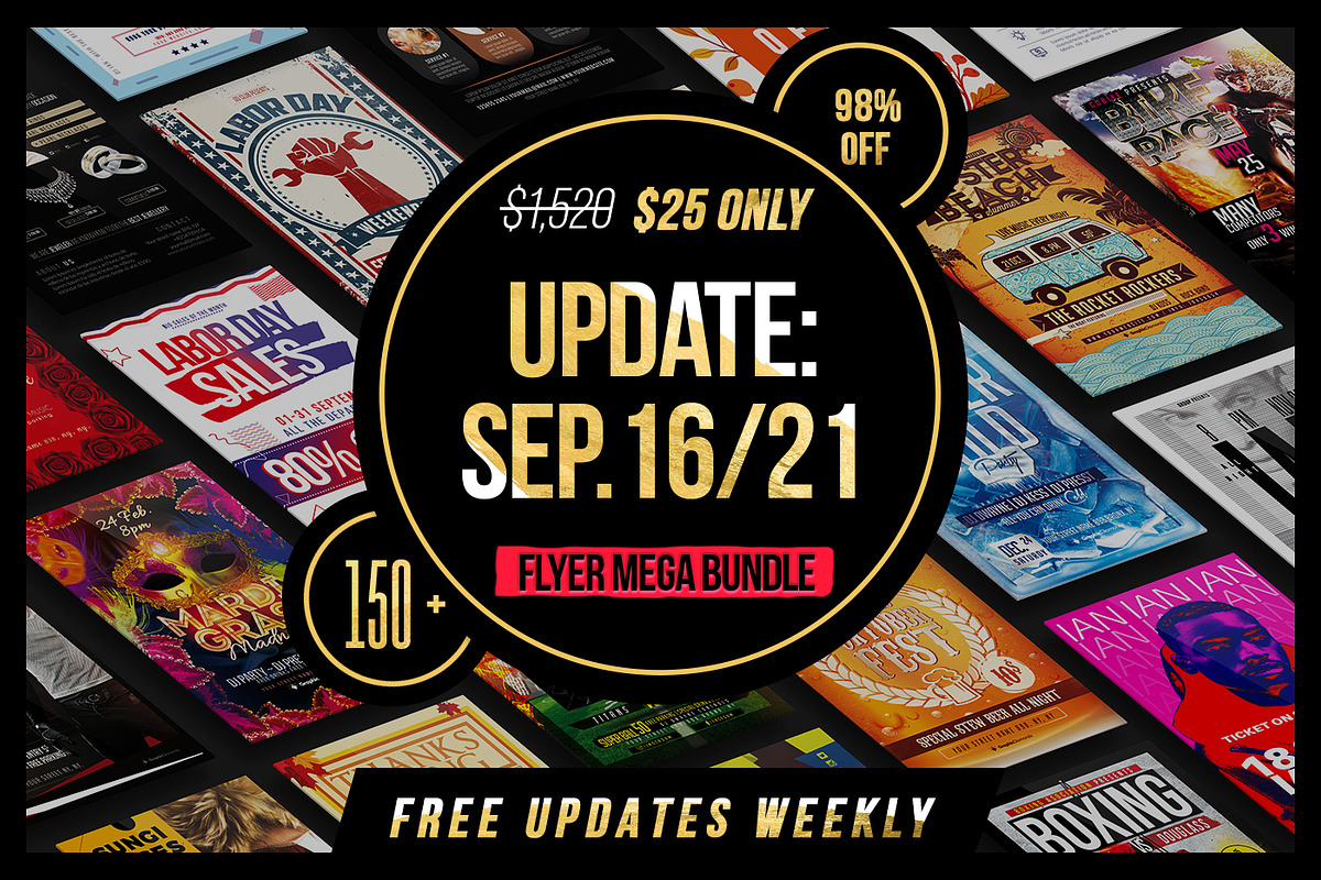 Flyer Mega Bundle - Weekly Update, a Flyer Template by GraphicDiamonds (Photo 1 of 7)