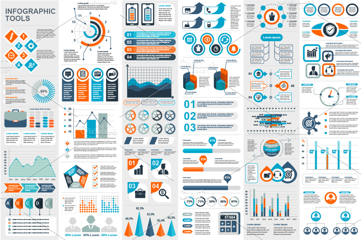Infographic Elements Mega Bundle, a Presentation Template by alexdndz