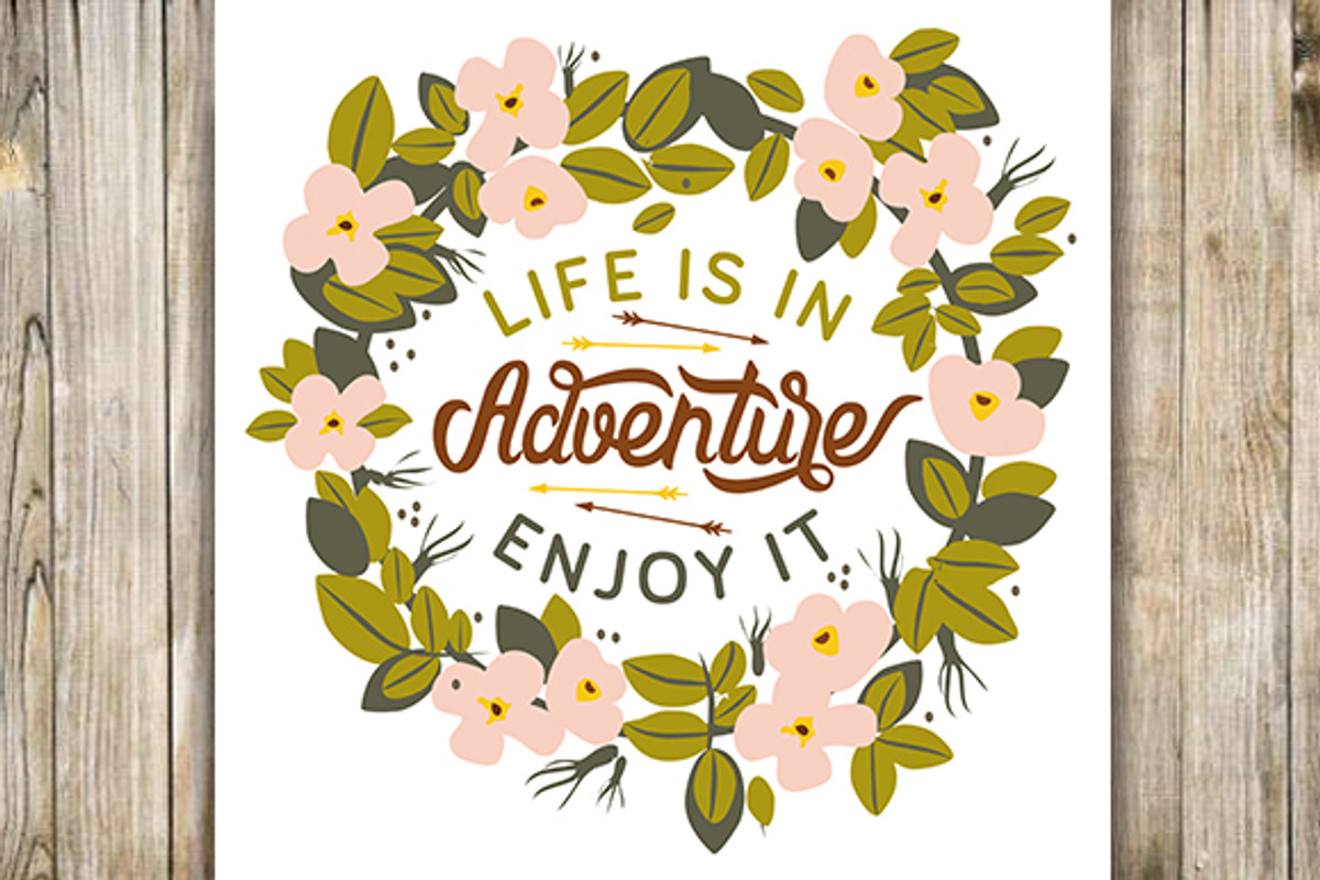Adventure. Hand Lettering., a Decorative Illustration by Moloko88