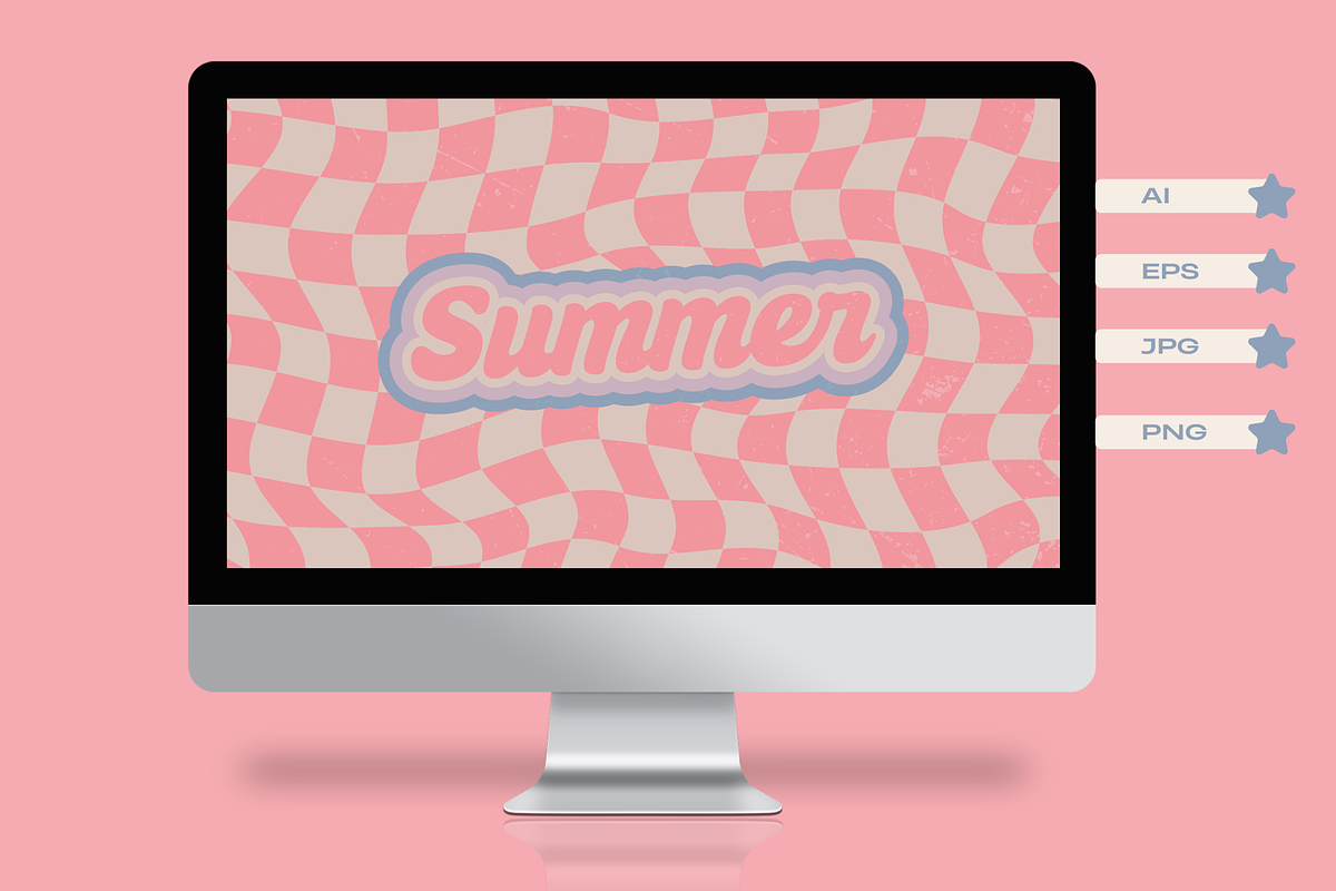 Retro Wallpaper Vector Patterns, a Wallpaper Graphic by PaolaroiDesign (Photo 4 of 6)