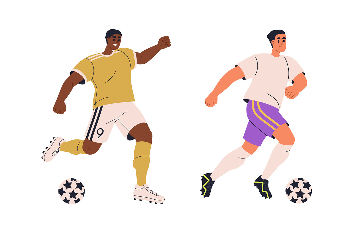 Soccer players play football set, a Sport Illustration by Good Studio (Photo 2 of 5)