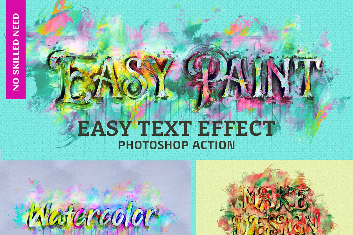 Watercolor Text Paint Plugin, an Action Add-On by MRI STUDIO (Photo 1 of 20)