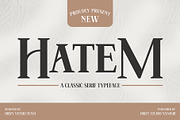 Hatem, a Serif Font by Drizy (Thumbnail 1 of 11)