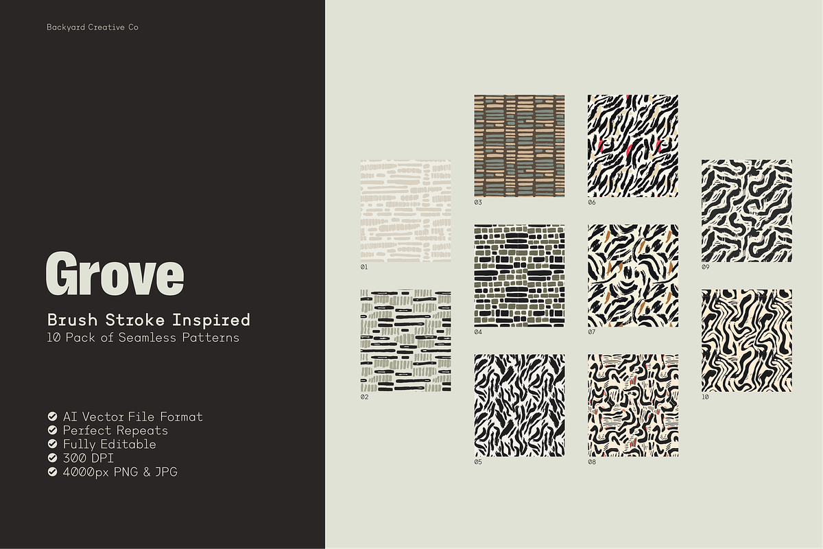 Grove - Seamless Pattern Set, a Pattern Graphic by Backyard Creative Co (Photo 6 of 6)