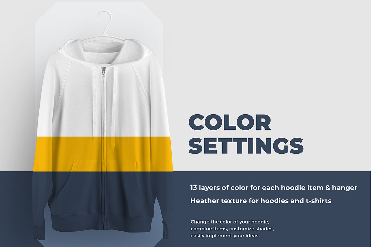 8 Zip Hoodie Mockups, a Hoody Mockup by Grow Design Craft Studio (Photo 3 of 8)