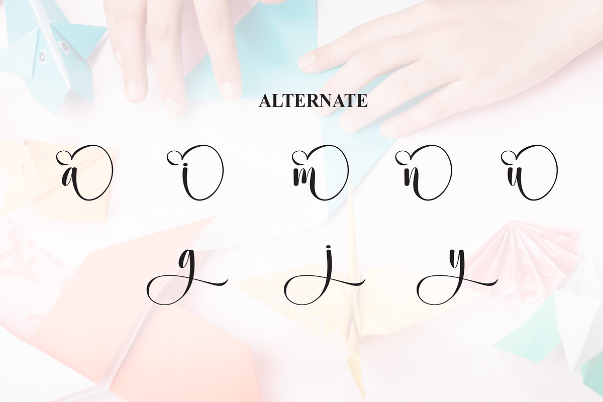 Origami | Script Font, a Handwritten Font by Scratchones (Photo 8 of 9)
