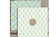 Pineapple Digital Papers, a Pattern Graphic by JennyL Designs (Thumbnail 2 of 4)