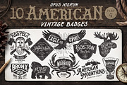 American Vintage Badges Part 4, a Branding & Logo Template by Opus Nigrum (Thumbnail 1 of 5)