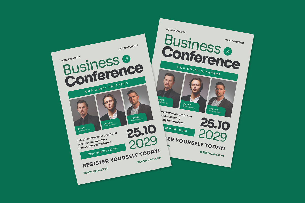 Business Conference - Flyer, a Brochure Template by Izdihaar_Studio (Photo 3 of 3)