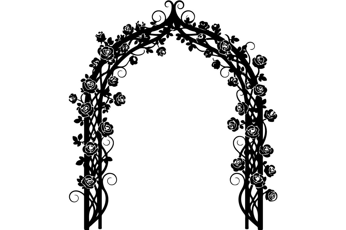 Ornamental Floral Arch Engraving, a Decorative Illustration by Designer_Momina (Photo 9 of 21)