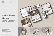 iPad & iPhone Mockup - Scene Creator, an iPad Mockup by graphicpages (Thumbnail 1 of 15)