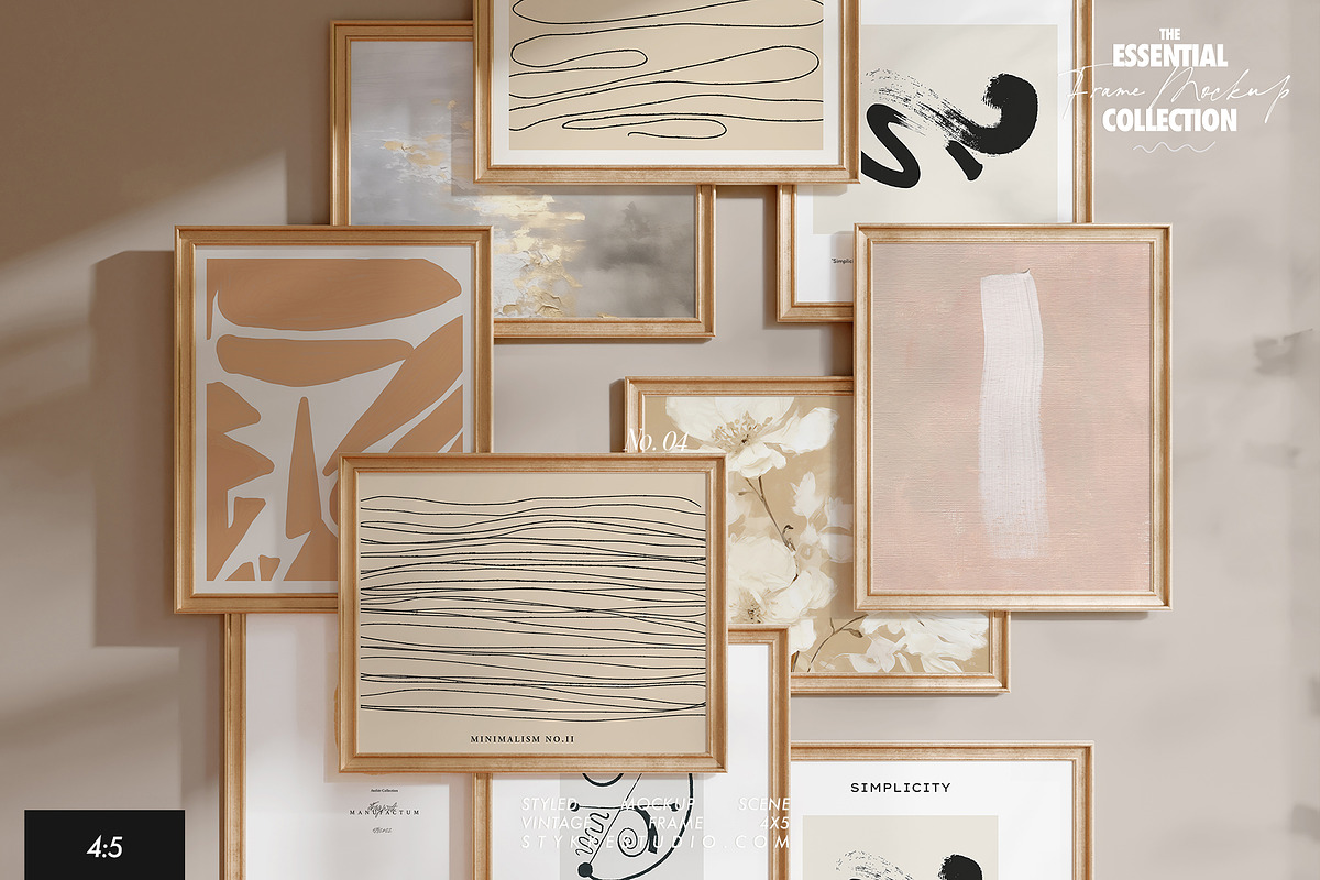 VINTAGE FRAME MOCKUP | 4:5, a Household Mockup by Stykke Studio (Photo 7 of 23)