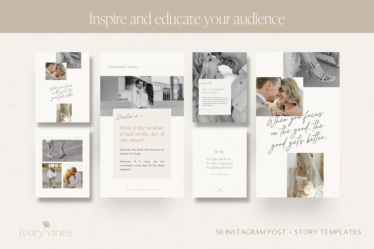 Neutral photography Instagram bundle, a Social Media Template by Wonderlik Webdesign (Photo 4 of 11)