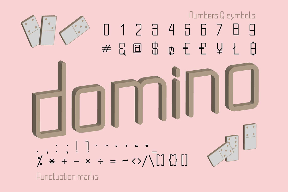 Domino font family preview 3