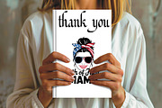 Patriotic woman sunglasses messy bun, an Illustration by CrexoraLab (Thumbnail 4 of 4)