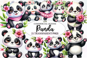 Panda, Baby Panda, Little Panda, an Illustration by Designworld