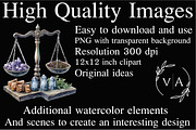 Watercolor Celestial Apothecary PNG, an Illustration by Craft Nest (Thumbnail 4 of 5)