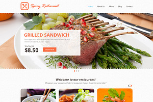 Cafe And Restaurant PSD Template