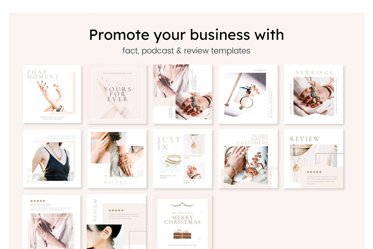 Jewel Instagram Feed Canva Templates, a Social Media Template by Cultive Creative (Photo 11 of 13)