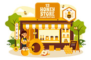 12 Honey Store Illustration, a Food Illustration by denayunebgt (Thumbnail 1 of 4)