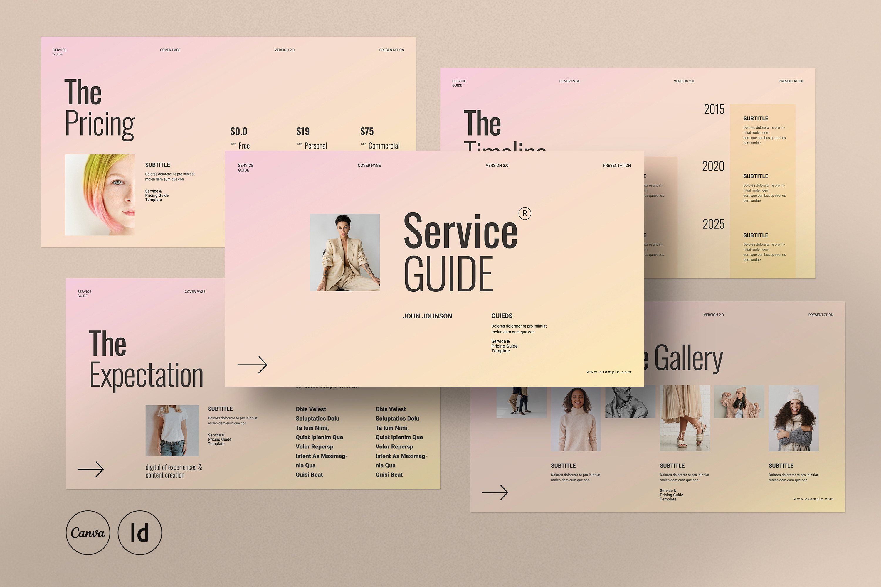Service Guide Presentation Template, a Presentation Template by ...