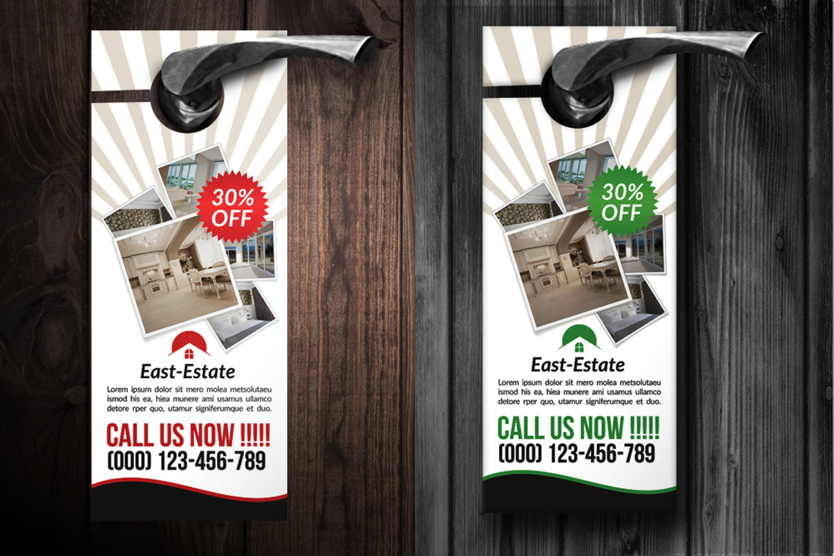 Real Estate Door Hanger, a Stationery Template by Business Flyers (Photo 2 of 3)