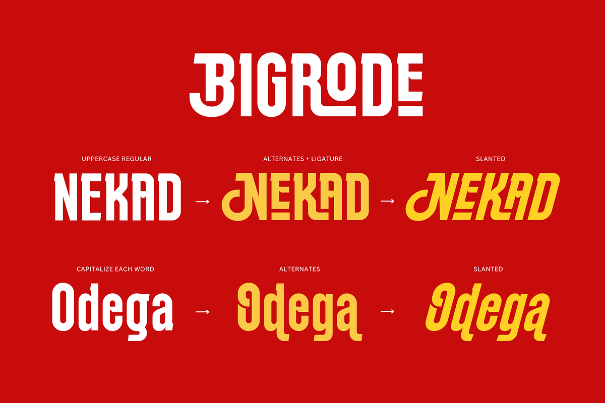 Bigrode - Condensed Display Font, a Sans Serif Font by Sronstudio (Photo 12 of 13)