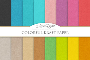 Colorful Kraft Paper Textures