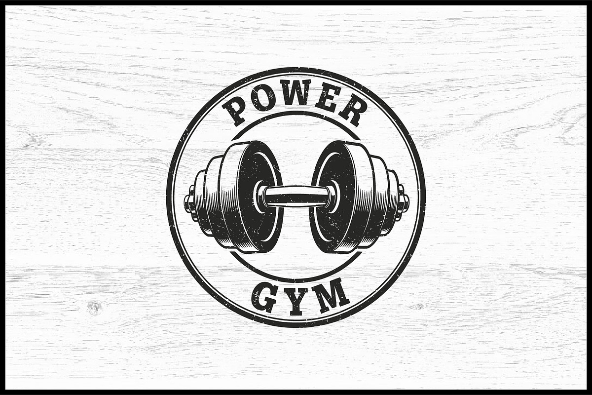 10 Power Gym Logo Badge Bundle, a Sport Illustration by Artivon (Photo 3 of 10)