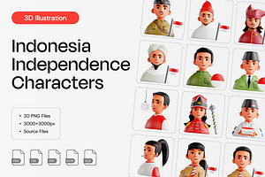 Indonesian Independence Characters, a Characters & Person 3D Model by Eklip Studio