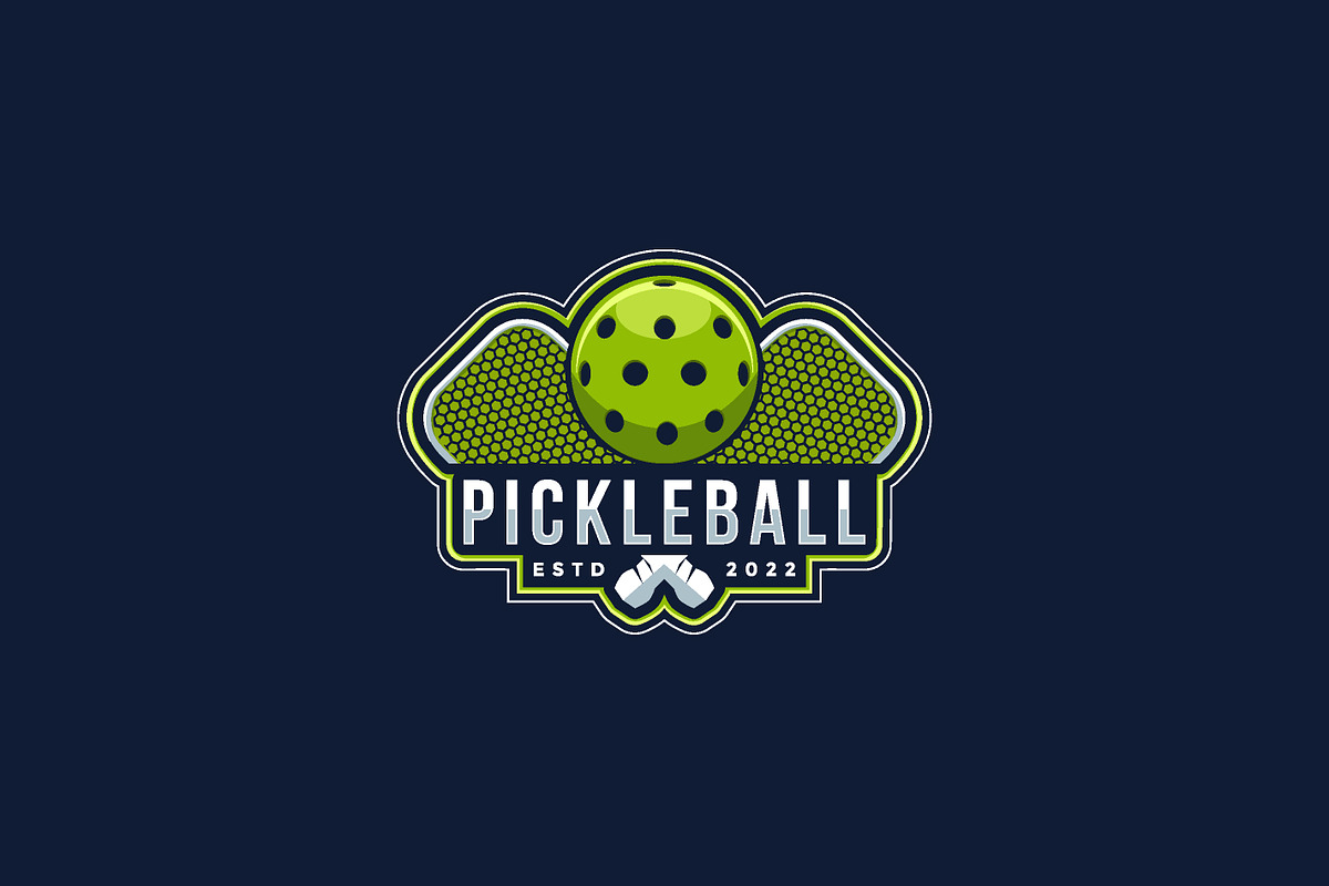 Emblem badge Pickleball club logo, a Branding & Logo Template by DOMHOUZE
