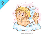 Bundle Cartoon Cupid 03. Tshirt, a Person Illustration by KENO Mascots (Thumbnail 8 of 13)