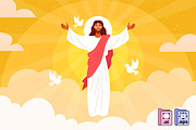 Ascension Day Religious Vector, a Person Illustration by MISS CHATZ (Thumbnail 1 of 3)
