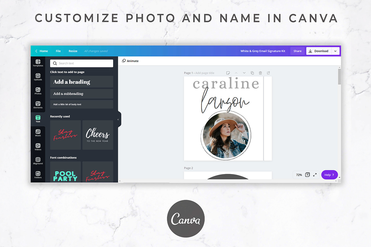 Email Signature | Canva + Gmail, a Templates & Theme by Thirty One Palms Studio (Photo 2 of 7)