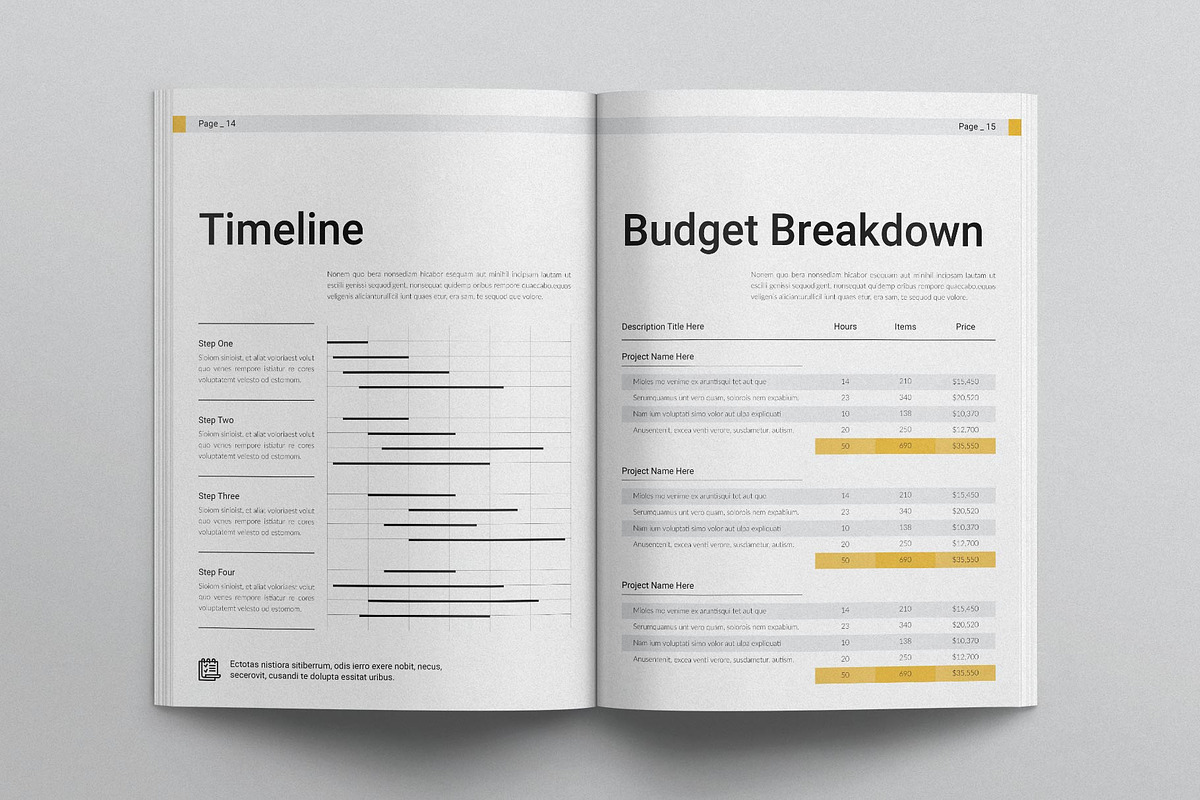 Creative Project Proposal Templates, a Brochure Template by E-Type (Photo 6 of 7)