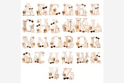 That Girl Coffee Alphabet PNG Bundle, a Work Illustration by Tanya Kart (Thumbnail 2 of 6)