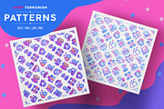 Stop Terrorism Patterns Collection, a Pattern Graphic by Alex Blogoodf (Thumbnail 1 of 9)