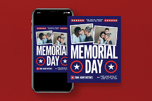 Memorial Day Photobooth, a Card Template by graphicook