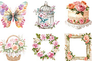 Shabby Chic Mothers Day Clipart, a Seasonal Illustration by Designking (Thumbnail 5 of 5)