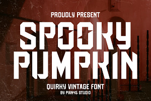 Spooky Pumpkin - Quirky Vintage Font, a Sans Serif Font by Pian45 Studio