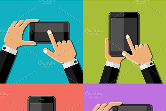 Hands Holding Mobile Phones