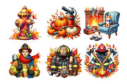 Autumn Firefighter Clipart, an Illustration by Daily.Designs (Thumbnail 2 of 5)