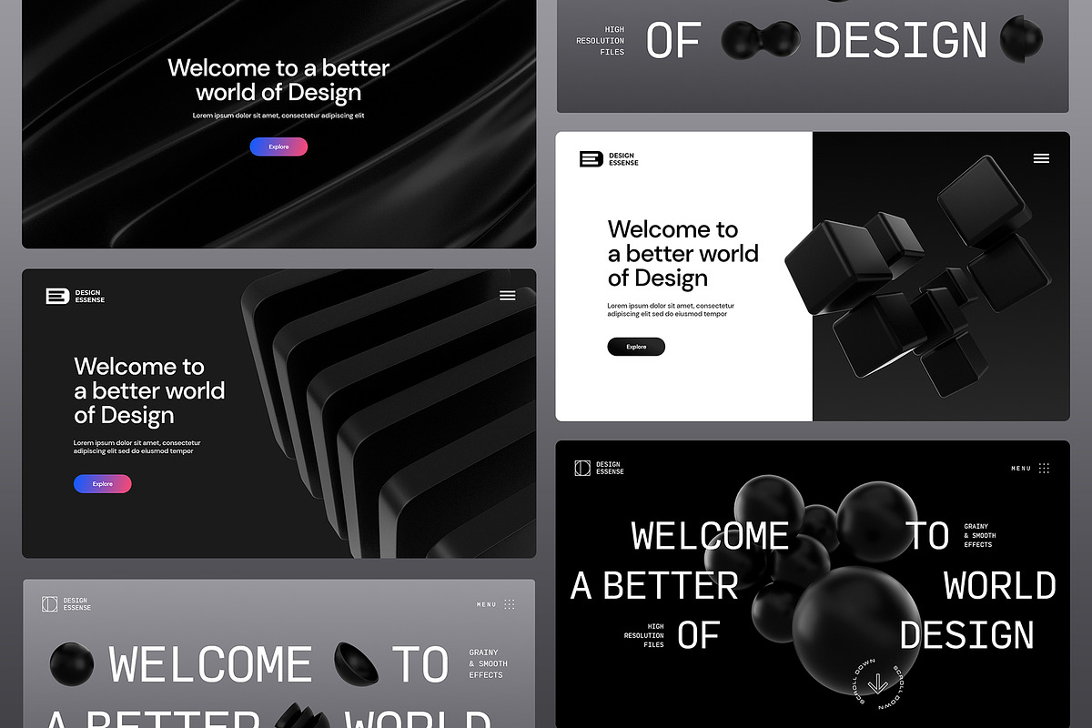 3D Black Shapes - 120 illustrations, an Object Graphic by assetpro.design (Photo 8 of 15)