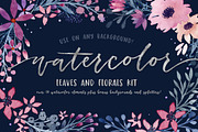 Watercolor Leaves and Florals Kit, a Texture Illustration by Every Tuesday (Thumbnail 1 of 8)