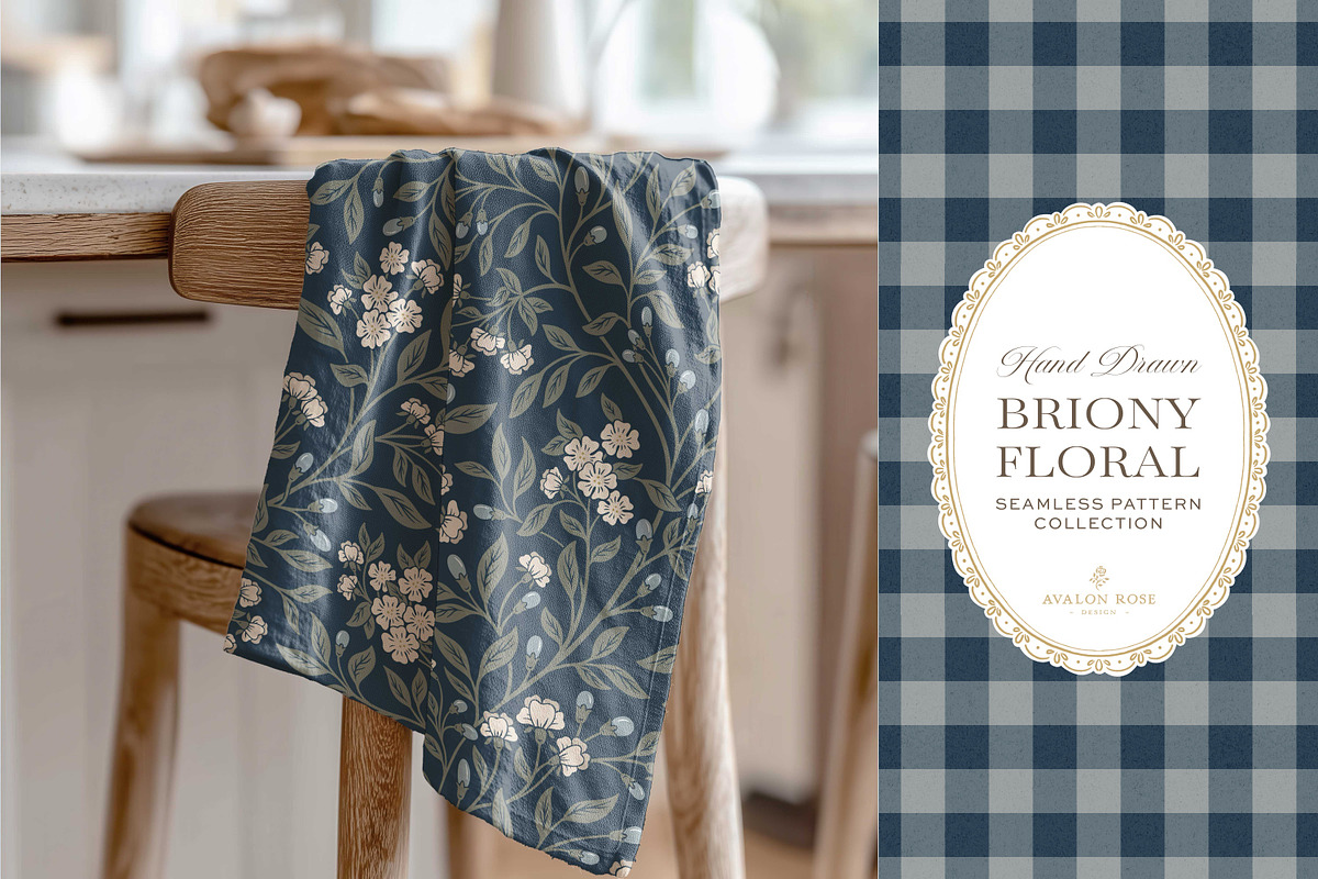 Farmhouse Navy Floral Patterns, a Pattern Graphic by Eclectic Anthology (Photo 5 of 12)