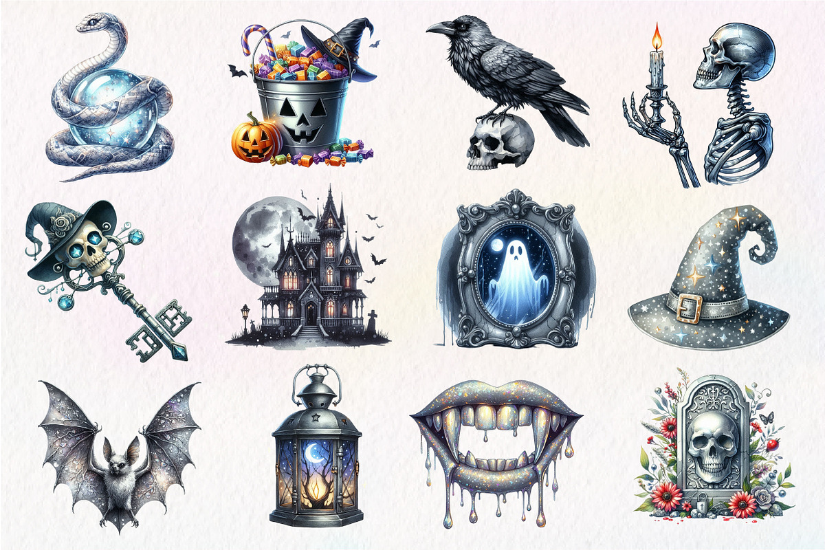 Sliver Halloween Clipart PNG, an Illustration by Dream Creation (Photo 3 of 5)